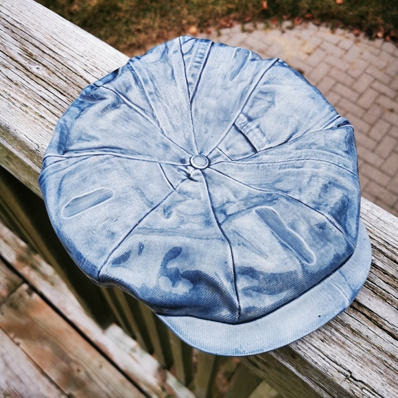 Vintage Denim Newsboy Cap Hat Ceramic Ashtray Trinket Dish Wall Hanging - Picture 16 of 17